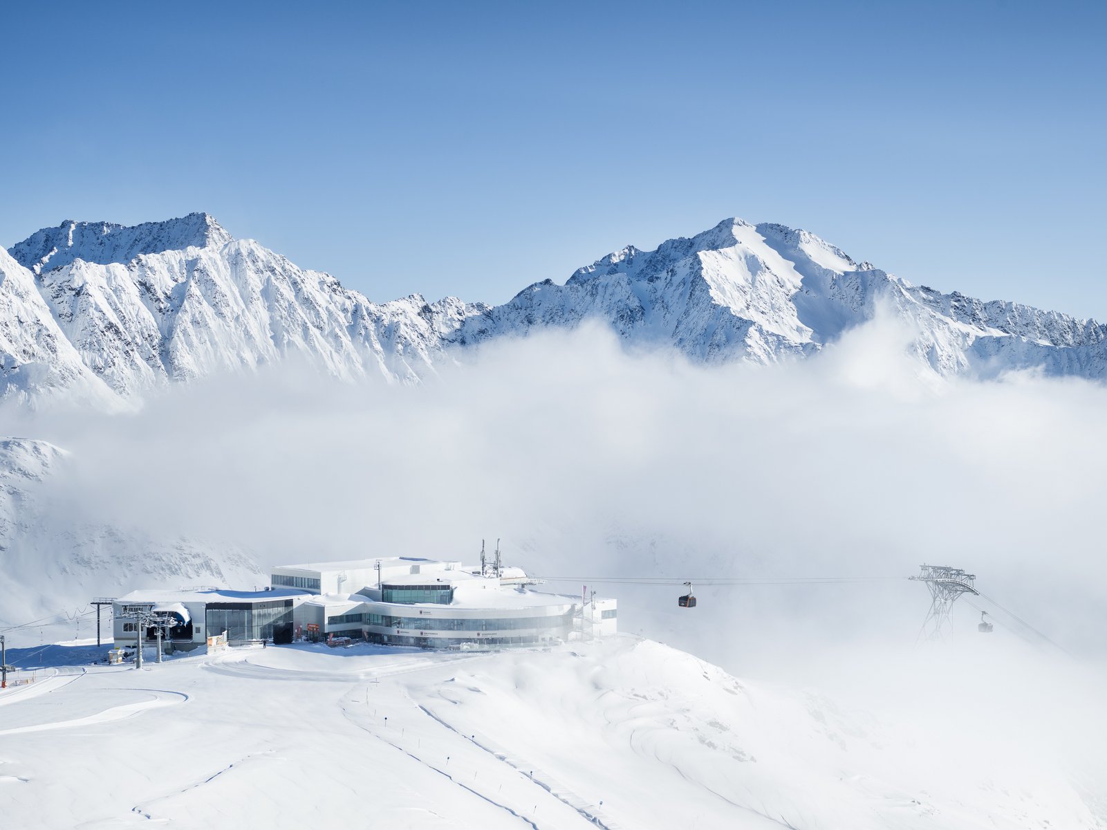 Die Bergstation am Stubaier Gletscher