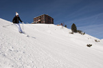 Skifahrer auf der Piste 