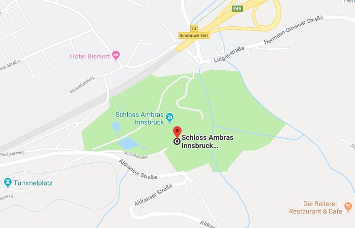 Schloss Ambras auf der Karte 