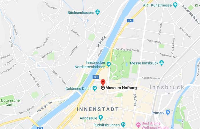Hofburg Museum auf der Karte 