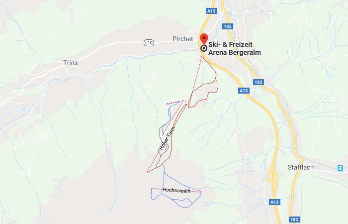 Bergeralm Pisten Karte