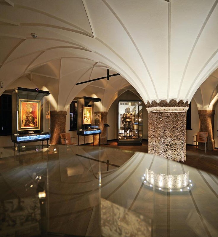 Blick in das Museum Goldenes Dachl.