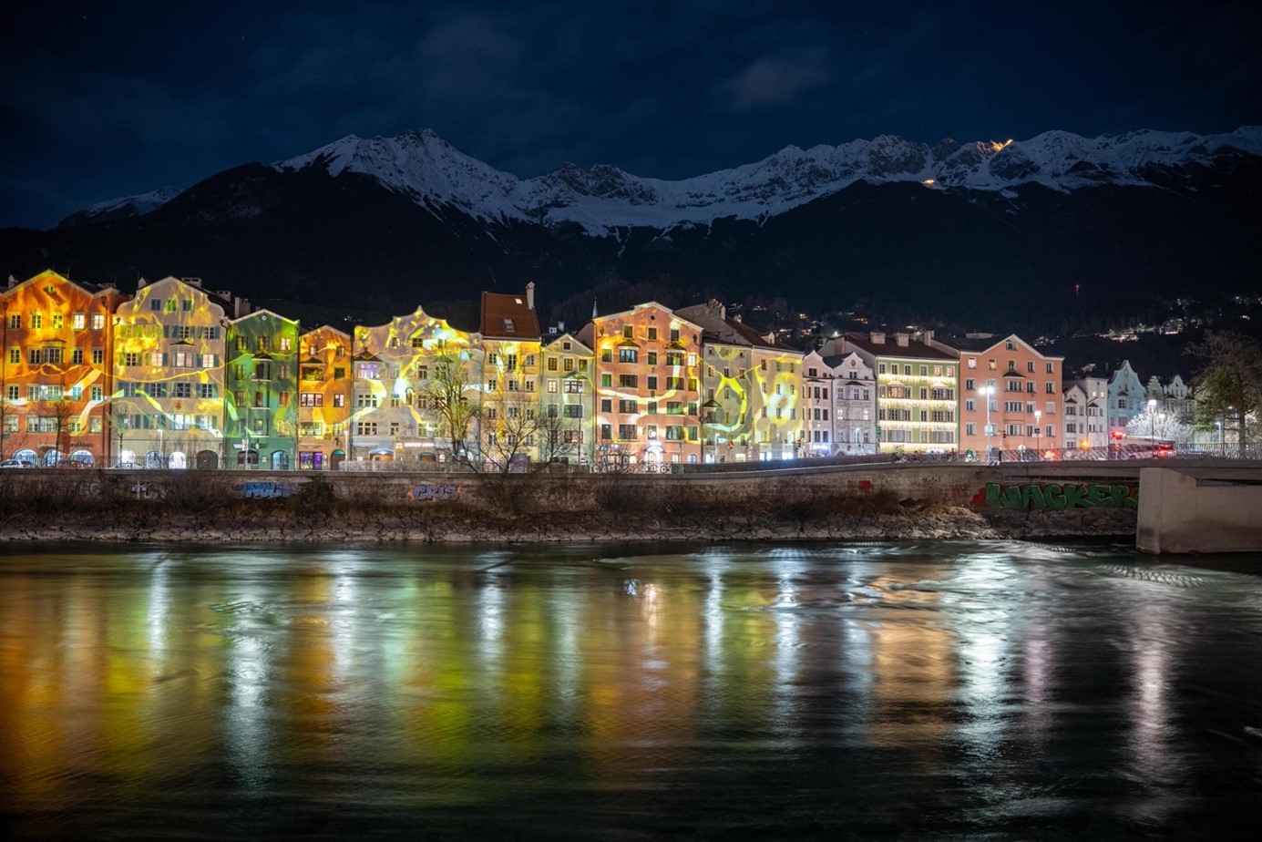 Lightmapping am Marktplatz in Innsbruck